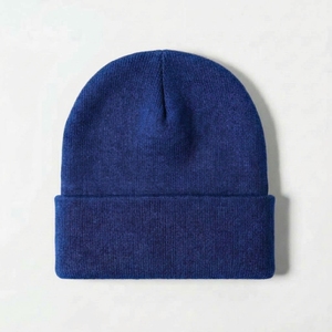 Fabricant de premier plan, service OEM, prix bas, bonnets unisexes légers avec revers plié, bonnet d'hiver, logo personnalisé - Product Image 3