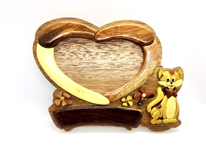 Handmade Wooden Cartoon Girl Mirror <b>Frame</b> Custom Shape <b>Wall</b> Decor Full Color Embossed Printing Creative Design - Product Image 4