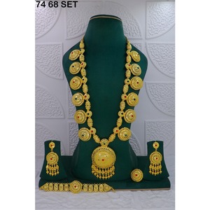 Collares largos estilo Dubái, conjunto de joyería árabe para mujer, conjunto de collares árabes para mujer, conjunto de collares de Oriente Medio - Product Image 3