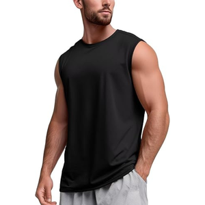 Débardeurs de sport et de musculation de haute qualité pour hommes, débardeur décontracté côtelé en coton tricoté élastique, vente en gros - Product Image 5