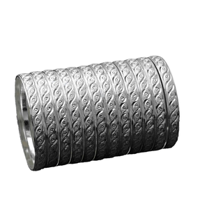 Wholesale Silver Plated Bangles, <b>Fashion</b> Bangles, Traditional Silver Plated Bangles, Brass Silver Bangles, Custom Silver Bangles - Product Image 1