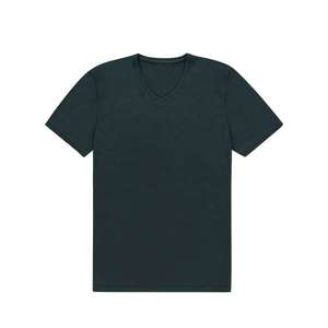 T-shirt personnalisé pour homme à col rond en polyester/coton, écologique, brodé avec un motif, impression numérique tricotée - Product Image 4