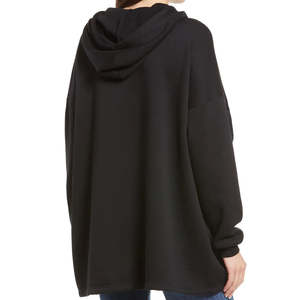 Sudadera con Capucha Corta de Alta Calidad para Mujer, 100% Algodón Felpa, Casual, Holgada, Invierno, con Logotipo Personalizado - Product Image 3