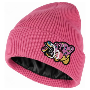 Unisex Ribbed <b>Knit</b> Beanie Hat Solid Color Winter Warm Cap Casual Style <b>for</b> Adult Head Circumference Character Embroidery - Product Image 5