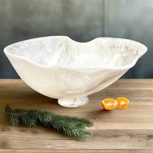 Contemporary Resin Polished Fruit Bowl Home Accent Elegant Salad Bowl Decorative Tableware Modern Luxury Handmade Free Lead Free - Product Image 5