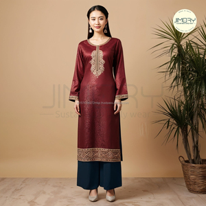 ชุดเดรสผ้าฝ้ายสไตล์อินเดียและปากีสถานสำหรับผู้หญิงเซตซาลวาร์กาเมซแบบลำลองสไตล์ชนเผ่าดีไซน์เนอร์ชุดผ้าฝ้ายทำด้วยมือทั่วโลก - Product Image 5