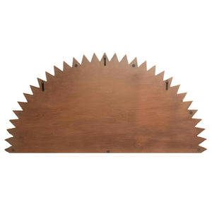 Cabecero de Cama King Size de Madera Tallada a Mano con Diseño de Medio Sol Pintado en Blanco, Cabecero de Madera de Ingeniería Estilo Marroquí - Product Image 6