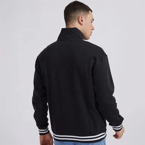 Men Fashion Hoodie Oversized Streetwear Pullover Custom Logo OEM Wholesale Manufacturing Men's Black Quarter Zip hoodies - Product Image 2