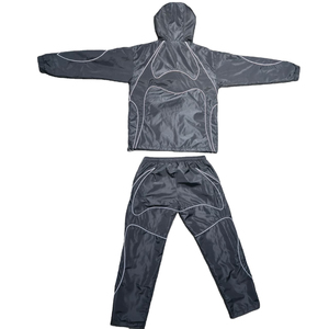 Streetwear Breathable Plus Size Casual Solid Men's Windbreaker Tracksuit Set High Quality Factory Made - Product Image 4