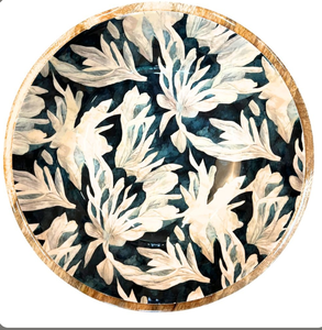 Tazón de Servir de Madera Natural de Alta Calidad con Diseño Tropical Esmaltado, Vajilla de Diseño Novedoso, Tazón para Servir en Fiestas - Product Image 6