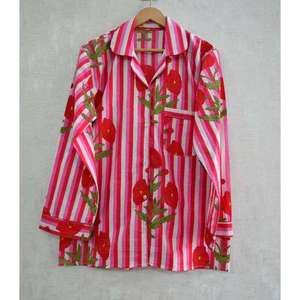 Ensemble de pyjama en coton imprimé pour femmes, doux, respirant, confortable, vêtements de nuit décontractés, vêtements de détente pour femmes, deux pièces - Product Image 2