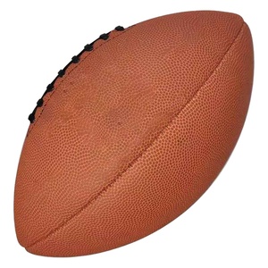 Ballon de football américain en cuir véritable de style rétro, cousu à la main, de qualité supérieure, promotionnel, vintage - Product Image 5