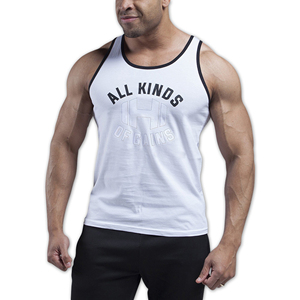 Débardeur en maille tricotée en polyester personnalisé pour la musculation et le fitness masculin, broderie, séchage rapide, étiquettes personnalisées - Product Image 1