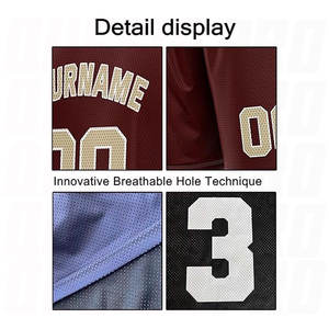 Uniforme de Baloncesto en Color Marrón y Beige, Material de Poliéster Antibacteriano, Conjunto de Camiseta y Pantalones Cortos Sublimados - Product Image 4