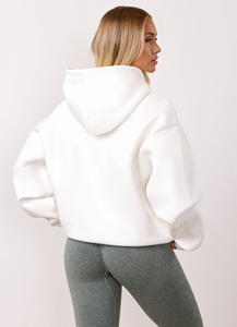 Sudadera con Capucha Extra Grande para Mujer, Estilo Urbano, con Logotipo Personalizado, de Algodón y Felpa, con Bolsillos - Product Image 2