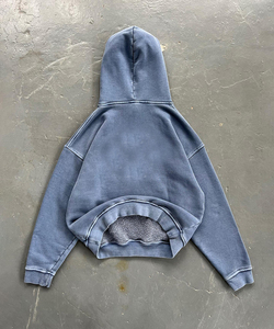 Sweat-shirts à capuche pour hommes en molleton français surdimensionné, personnalisés, de grande taille, 500 g/m², effet délavé, vintage, unis - Product Image 6