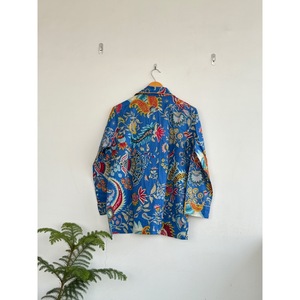 Floral 100% Cotton Bohemian Pajama Set Long Sleeve Regular Fit Natural Waist V-neck Breathable Eco-Friendly Casual - Product Image 4