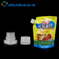 22mm Color personalizado succión plástico PP PE pico y tapa embalaje alimentos pigmento salsa química utilizada para bolsa