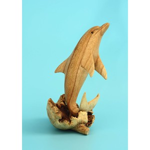 Escultura de Delfín Hecha a Mano en Madera de Sheesham |   Figuras de Madera al por Mayor de la India - Product Image 6