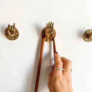 Modern Gold Aluminium Flower Wall <b>Hooks</b> Rainbow Sunrise Portable Handmade Multifunction 2-<b>Hook</b> Luxury <b>Towel</b> Robe Coat Holder - Product Image 2