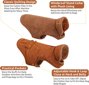 Simple Classic Vintage Cute Designer Apparel <b>Dogs</b> Winter Coats Reinforced Stitched Sleeveless <b>Button</b> Closure Winter Jackets - Product Image 3