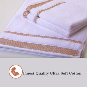 Compre Ahora Toalla de Baño de Lujo de Algodón de Rizo Blanco, de Calidad Superior, Secado Rápido, Altamente Absorbente, Material Ecológico - Product Image 4