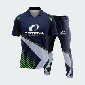 Ensemble d'uniformes de cricket unisexe avec impression par transfert thermique, maillot et pantalon pour équipe, 100 % polyester, durable, léger et à séchage rapide - Product Image 4
