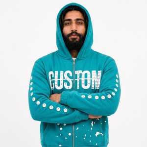 Fabricante de Sudaderas Personalizadas para Hombre, Sudadera con Capucha de Algodón con Estampado en Relieve, Hombros Caídos, Marca Propia, Venta al por Mayor en EE. UU. - Product Image 6