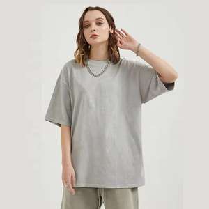 เสื้อยืดแฟชั่นสไตล์วินเทจทรงโอเวอร์ไซส์สำหรับผู้ชาย พิมพ์ลาย ทำจากผ้าฝ้าย 100% เหมาะสำหรับฤดูร้อน เสื้อยืดยูนิเซ็กซ์แบบฟอกสี - Product Image 4