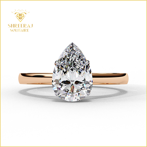 แหวนหมั้นเพชรทรงลูกแพร์ 1.50 กะรัต ผ่านการรับรองจาก IGI เพชร CVD ผลิตในห้องปฏิบัติการ ทองคำแท้ 18K สี E ความสะอาดระดับ VVS2 สำหรับผู้หญิง - Product Image 1