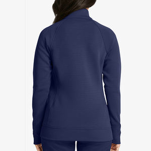 Nouvelle Arrivée Hiver – Blouse Médicale Personnalisée pour Femme, Col Zippé, Coupe Ajustée, en Polaire Polyester - Product Image 3