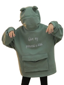 Wo เสื้อฮู้ดแขนยาวพิมพ์ลายสำหรับผู้ชาย,Autum6mm Light Bluesweatshirt วาดภาพลำลอง - Product Image 5