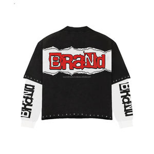 Camiseta de Verano para Hombre, Bordada con Pedrería, Corte Holgado, Informal, Antiarrugas, Talla Grande, Estilo Urbano, Transpirable - Product Image 3