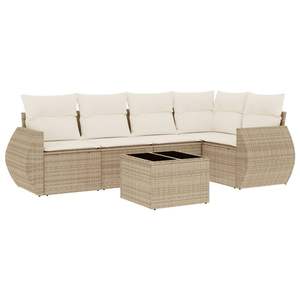 Ensemble de canapés de jardin beige pour meubles de patio - Product Image 2