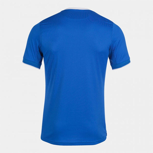 Camiseta de Fútbol de Manga Corta con Cuello Redondo Azul para Hombre, Ropa Deportiva de Poliéster que Absorbe la Humedad, Corte Regular, para Todas las Temporadas - Product Image 4