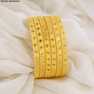 Elegantes Brazaletes de Aleación para Joyería de Moda, Brazaletes de Latón Chapados en Oro con Engaste de Canal, Brazaletes de Aleación Chapados en Oro de Moda - Product Image 5