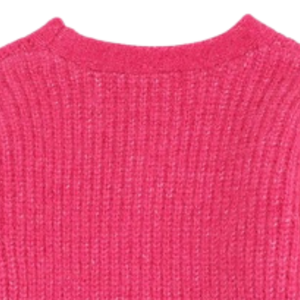 Cárdigan de punto rosa intenso para bebé, suéter de algodón suave de manga larga con botones al frente para recién nacidos, bebés y niñas pequeñas - Product Image 5