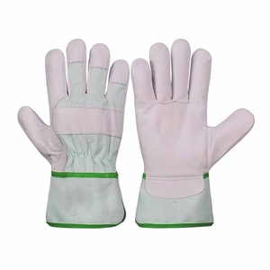 Guantes de Trabajo de Cuero de Cabra Resistentes al Calor de Alta Calidad, Guantes de Jardinería Suaves y Cómodos, Diseño de Logotipo Personalizado - Product Image 2