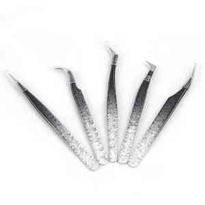 DANTRIC IMPLANTS Multipurpose Pearl Silver Stainless Steel Precision <b>Eyelash</b> Tweezers (10mm Length) for <b>Individual</b> <b>Eyelash</b> - Product Image 1