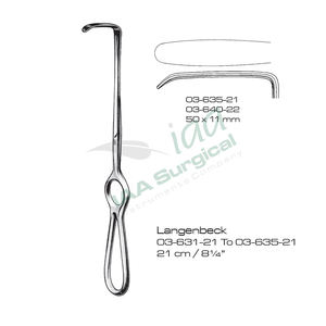 Retractor Kocher Langenbeck de 21.5 cm, Aprobado por la CE e ISO, Instrumentos Quirúrgicos de Acero Inoxidable de Alta Calidad, Retractor de Tejidos - Product Image 4
