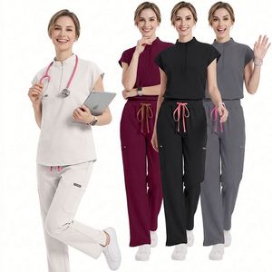 Oem Odm Female Nurse Uniform Medical Workwear Beauty Salon <b>Scrubs</b> Soft Surgical Gown for Staff - Product Image 1