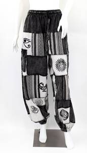 Pantalon Harem d'été en coton patchwork bohème hippie, respirant, avec cordon de serrage, unisexe, pour adulte, pantalon de yoga - Product Image 5