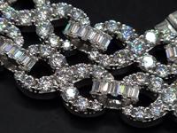 Cadena de Eslabones Infinitos Personalizada de 10 mm, Plata de Ley 925, Chapada en Oro Rosa, con Diamantes de Corte Brillante, Collar para Hombre, Estilo Hip Hop