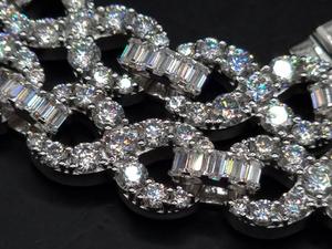 สร้อยคอเงินแท้ 925 แบบ Infinity Link ขนาด 10 มม. ประดับมรกตทรงกลมเจียระไนแบบผสม ดีไซน์ Iced Out สไตล์ฮิปฮอปสำหรับผู้ชาย - Product Image 4
