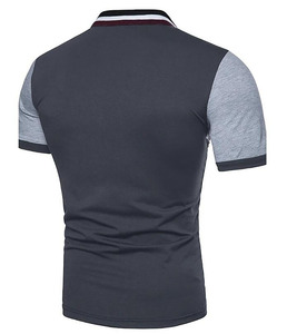 Chemises polo pour hommes en patchwork, à séchage rapide, en coton, à motif uni, design personnalisé, vêtements décontractés - Product Image 6