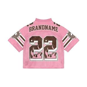 Camiseta de Fútbol Americano Retro Personalizada al por Mayor con Estampado Completo, Estilo Urbano, de Alta Calidad, con Transferencia Térmica, Corte Holgado y Transpirable - Product Image 6