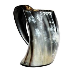 Mug à café en corne réutilisable, gravé sur mesure, écologique, style campagnard, artisanat naturel, designs personnalisables - Product Image 1