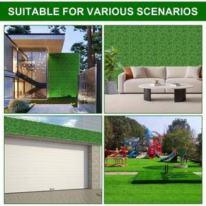 Schermo per la Privacy verde realistico 24x16 pollici 12 pz pannelli per la siepe artificiale per interni/esterni giardino giardino decorazione parete sfondo recinzione - Product Image 2