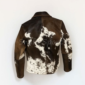 Genuine Cowhide Fur <b>Leather</b> <b>Jacket</b> for Women Waterproof <b>Real</b> Cow Skin with Logo Decoration for Winter wear - Product Image 6