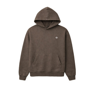 Acid Wash Cotton Fleece Hoodies for <b>Men</b> Oversized Streetwear <b>Pullover</b> Custom Logo Heavyweight Fabric Drawstring Bulk Wholesale - Product Image 2